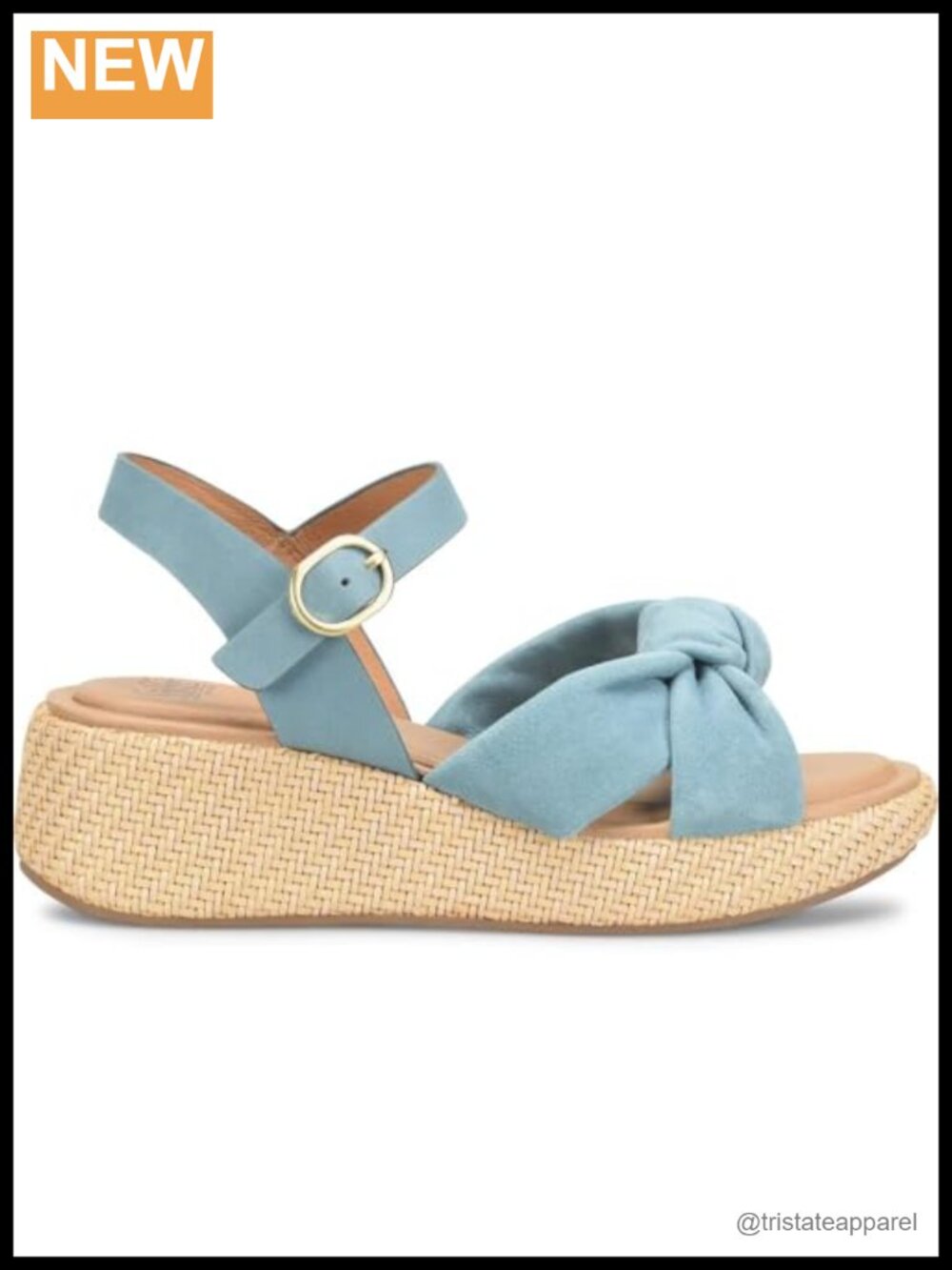 Full-grain leather platform wedge sandals with ankle strap